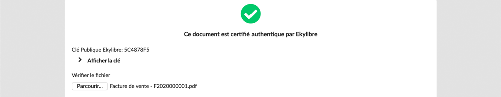 Document certifié authentique