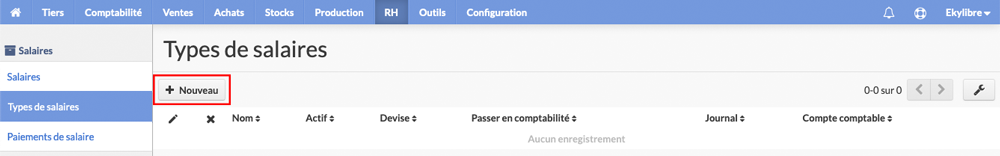 Nouveau type de salaire