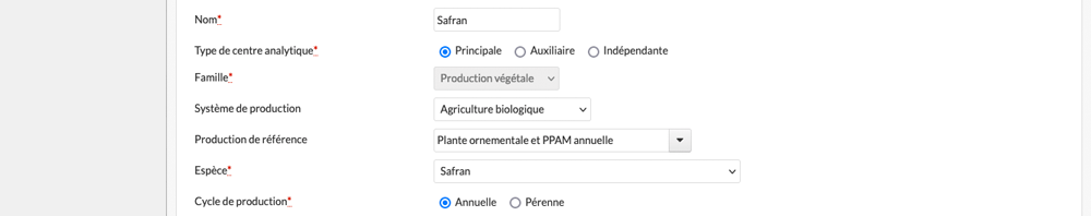 Sélection production référence